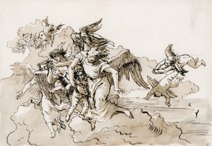 Angeli volanti e putti da Domenico Tiepolo